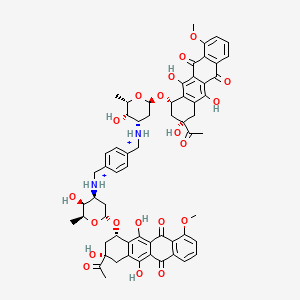 molecular formula C62H66N2O20+2 B1230730 4-Methylbenzyl-N-bis[daunomycin] 