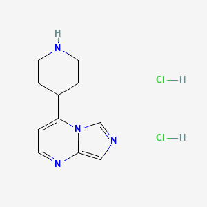 molecular formula C11H16Cl2N4 B12307301 4-(Piperidin-4-yl)imidazo[1,5-a]pyrimidine dihydrochloride 