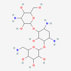 4,6-Diamino-3-[(6-amino-6-deoxyhexopyranosyl)oxy]-2-hydroxycyclohexyl 3-amino-3-deoxyhexopyranoside