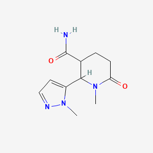 1-Methyl-2-(1-methyl-1H-pyrazol-5-yl)-6-oxopiperidine-3-carboxamide