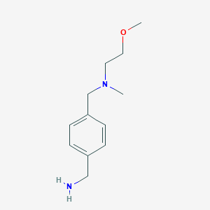 molecular formula C12H20N2O B12307314 N-(4-(aminomethyl)benzyl)-2-methoxy-N-methylethan-1-amine 