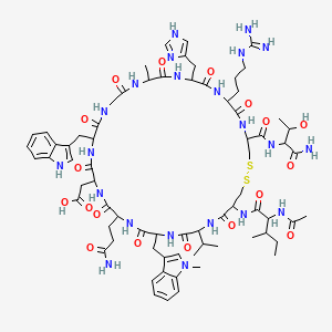 Ac-DL-xiIle-DL-Cys(1)-DL-Val-DL-Trp(Me)-DL-Gln-DL-Asp-DL-Trp-Gly-DL-Ala-DL-His-DL-Arg-DL-Cys(1)-DL-xiThr-NH2