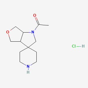 rac-1-[(3aR,6aS)-hexahydrospiro[furo[3,4-b]pyrrole-3,4'-piperidine]-1-yl]ethan-1-one hydrochloride, cis