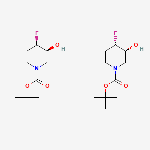 tert-butyl (3S,4R)-4-fluoro-3-hydroxypiperidine-1-carboxylate;tert-butyl (3R,4S)-4-fluoro-3-hydroxypiperidine-1-carboxylate