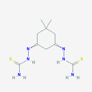 molecular formula C10H18N6S2 B1230738 [[5-(Carbamothioylhydrazinylidene)-3,3-dimethylcyclohexylidene]amino]thiourea 