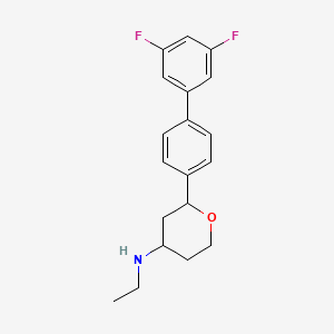 2-(3',5'-difluoro-[1,1'-biphenyl]-4-yl)-N-ethyltetrahydro-2H-pyran-4-amine