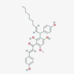 (E)-1-[2,4-dihydroxy-3-[(E)-1-(4-hydroxyphenyl)dec-2-enyl]-6-methoxyphenyl]-3-(4-hydroxyphenyl)prop-2-en-1-one