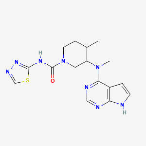 (3R,4R)-4-methyl-3-[methyl({7H-pyrrolo[2,3-d]pyrimidin-4-yl})amino]-N-(1,3,4-thiadiazol-2-yl)piperidine-1-carboxamide