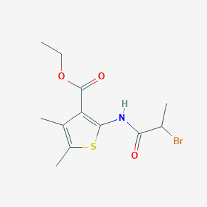 molecular formula C12H16BrNO3S B12307445 Ethyl 2-(2-bromopropanamido)-4,5-dimethylthiophene-3-carboxylate 