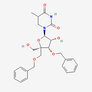 1-[(2R,3R,4S,5R)-3-hydroxy-5-(hydroxymethyl)-4-phenylmethoxy-5-(phenylmethoxymethyl)oxolan-2-yl]-5-methyl-1,3-diazinane-2,4-dione