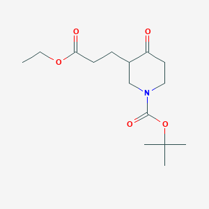 3-(2-Ethoxycarbonyl-ethyl)-4-oxo-piperidine-1-carboxylic acid tert-butyl ester