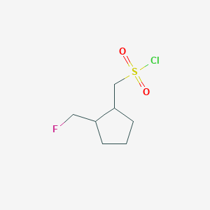 rac-[(1R,2R)-2-(fluoromethyl)cyclopentyl]methanesulfonyl chloride, trans