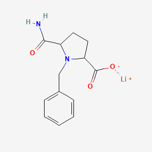 rac-lithium(1+) ion (2R,5S)-1-benzyl-5-carbamoylpyrrolidine-2-carboxylate, cis