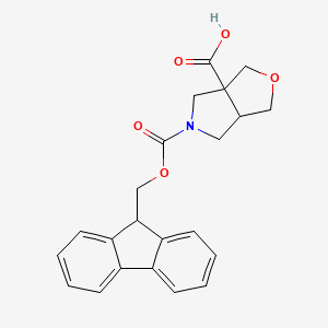 5-(9H-fluoren-9-ylmethoxycarbonyl)-3,4,6,6a-tetrahydro-1H-furo[3,4-c]pyrrole-3a-carboxylic acid