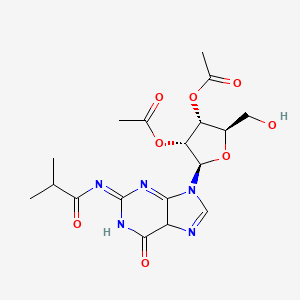 [(2R,3R,4R,5R)-4-acetyloxy-2-(hydroxymethyl)-5-[2-(2-methylpropanoylimino)-6-oxo-5H-purin-9-yl]oxolan-3-yl] acetate