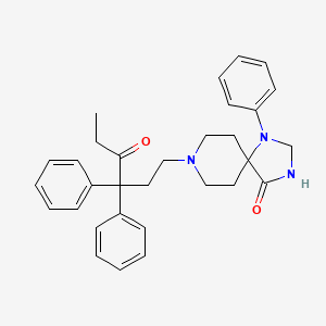 molecular formula C31H35N3O2 B1230759 8-(4-Oxo-3,3-diphenylhexyl)-1-phenyl-1,3,8-triazaspiro(4.5)decan-4-one CAS No. 1109-69-9