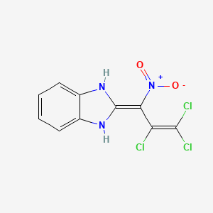 molecular formula C10H6Cl3N3O2 B1230760 2-(2,3,3-Trichloro-1-nitroprop-2-enylidene)-1,3-dihydrobenzimidazole 