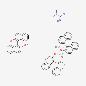 Hydron;lanthanum(3+);1-(2-oxidonaphthalen-1-yl)naphthalen-2-olate;1,1,3,3-tetramethylguanidine