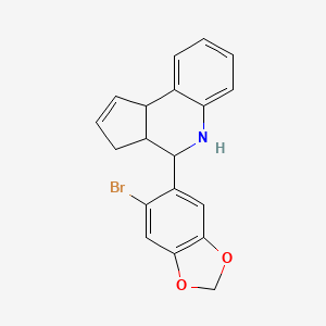 4-(6-bromo-1,3-benzodioxol-5-yl)-3a,4,5,9b-tetrahydro-3H-cyclopenta[c]quinoline