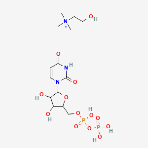 molecular formula C14H28N3O13P2+ B12307620 Uridine 5'-diphosphate choline ammonium salt 