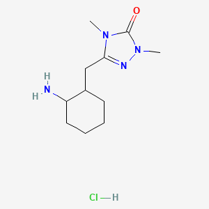 rac-3-{[(1R,2R)-2-aminocyclohexyl]methyl}-1,4-dimethyl-4,5-dihydro-1H-1,2,4-triazol-5-one hydrochloride, cis