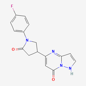 1-(4-Fluorophenyl)-4-(7-hydroxypyrazolo[1,5-a]pyrimidin-5-yl)pyrrolidin-2-one