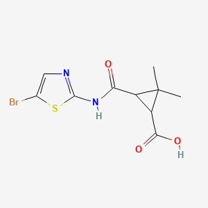 rac-(1R,3S)-3-[(5-bromo-1,3-thiazol-2-yl)carbamoyl]-2,2-dimethylcyclopropane-1-carboxylic acid, cis