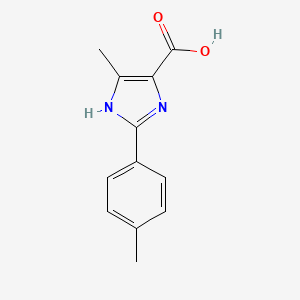 molecular formula C12H12N2O2 B12307631 4-Methyl-2-(p-tolyl)-1H-imidazole-5-carboxylic acid 