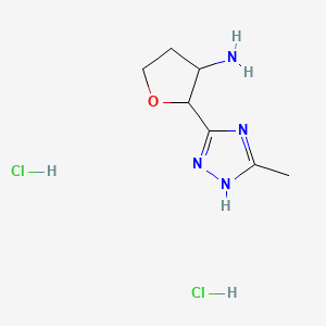 rac-(2R,3S)-2-(5-methyl-1H-1,2,4-triazol-3-yl)oxolan-3-amine dihydrochloride