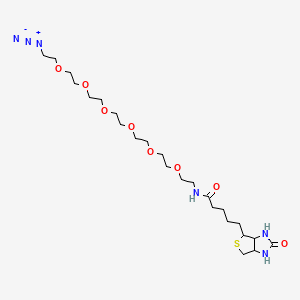 N-[2-[2-[2-[2-[2-[2-(2-azidoethoxy)ethoxy]ethoxy]ethoxy]ethoxy]ethoxy]ethyl]-5-(2-oxo-1,3,3a,4,6,6a-hexahydrothieno[3,4-d]imidazol-4-yl)pentanamide