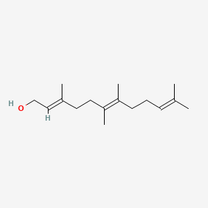 molecular formula C16H28O B12307664 3,6,7,11-Tetramethyldodeca-2,6,10-trien-1-ol 