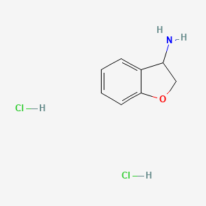 molecular formula C8H11Cl2NO B12307675 2,3-Dihydro-1-benzofuran-3-amine;dihydrochloride 