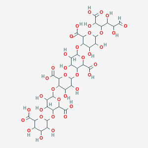 6-[2-carboxy-6-[2-carboxy-6-[2-carboxy-6-[2-carboxy-6-(1-carboxy-1,3,4-trihydroxy-5-oxopentan-2-yl)oxy-4,5-dihydroxyoxan-3-yl]oxy-4,5-dihydroxyoxan-3-yl]oxy-4,5-dihydroxyoxan-3-yl]oxy-4,5-dihydroxyoxan-3-yl]oxy-3,4,5-trihydroxyoxane-2-carboxylic acid