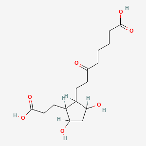 molecular formula C16H26O7 B1230769 8-[2-(2-Carboxyethyl)-3,5-dihydroxycyclopentyl]-6-oxooctanoic acid CAS No. 31935-05-4