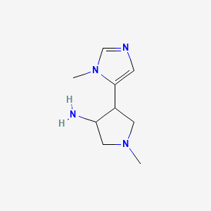 rac-(3R,4S)-1-methyl-4-(1-methyl-1H-imidazol-5-yl)pyrrolidin-3-amine, trans