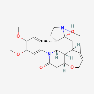 molecular formula C23H26N2O5 B1230772 Pseudobrucine CAS No. 560-30-5