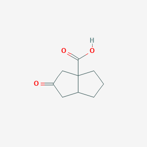 molecular formula C9H12O3 B12307736 2-Oxooctahydropentalene-3A-carboxylic acid 