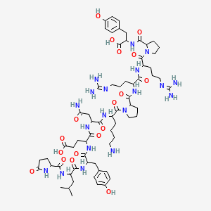 molecular formula C66H99N19O18 B12307769 H-DL-Pyr-DL-Leu-DL-Tyr-DL-Glu-DL-Asn-DL-Lys-DL-Pro-DL-Arg-DL-Arg-DL-Pro-DL-Tyr-OH 