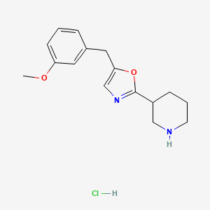 5-(3-Methoxybenzyl)-2-(piperidin-3-yl)oxazole hydrochloride