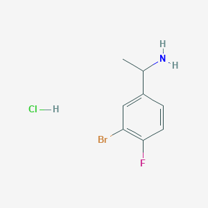 molecular formula C8H10BrClFN B12307799 1-(3-Bromo-4-fluorophenyl)ethan-1-amine hydrochloride 