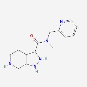 N-methyl-N-(pyridin-2-ylmethyl)-2,3,3a,4,5,6,7,7a-octahydro-1H-pyrazolo[3,4-c]pyridine-3-carboxamide