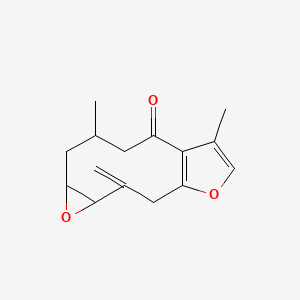 8,12-Dimethyl-3-methylidene-5,14-dioxatricyclo[9.3.0.04,6]tetradeca-1(11),12-dien-10-one