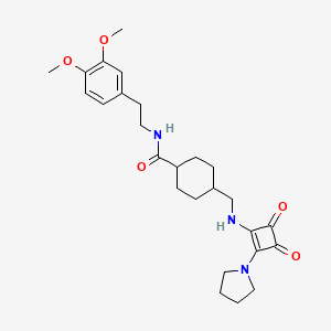 molecular formula C26H35N3O5 B1230784 N-[2-(3,4-二甲氧基苯基)乙基]-4-[[[3,4-二氧代-2-(1-吡咯烷基)-1-环丁烯基]氨基]甲基]-1-环己烷甲酰胺 