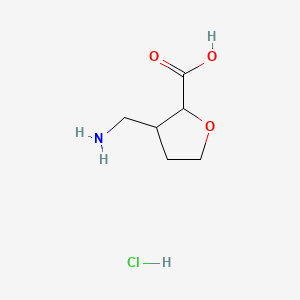 rac-(2R,3R)-3-(aminomethyl)oxolane-2-carboxylic acid hydrochloride, cis