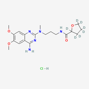 molecular formula C19H28ClN5O4 B12307869 (+/-)-Alfuzosin-d7 HCl (tetrahydrofuroyl-d7) 