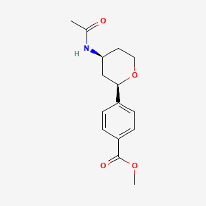 rac-methyl 4-((2R,4S)-4-acetamidotetrahydro-2H-pyran-2-yl)benzoate