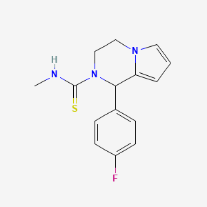molecular formula C15H16FN3S B1230789 1-(4-氟苯基)-N-甲基-3,4-二氢-1H-吡咯并[1,2-a]嘧啶-2-硫代氨基甲酰胺 