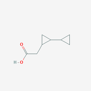 molecular formula C8H12O2 B12307941 2-(2-Cyclopropylcyclopropyl)acetic acid 