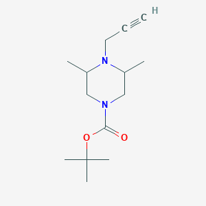 molecular formula C14H24N2O2 B12307945 Tert-butyl 3,5-dimethyl-4-(prop-2-yn-1-yl)piperazine-1-carboxylate 