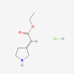 molecular formula C8H14ClNO2 B12307949 Ethyl 2-(3-pyrrolidinylidene)acetate hydrochloride 